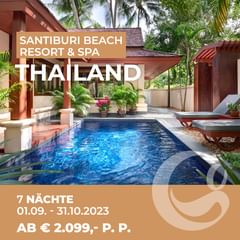 Ihr wollt Euch fühlen wie im Schlaraffenland 😍? Dann habt Ihr hier Euer persönliches Traumziel gefunden 🇹🇭! Türkisenes Wasser 🌊 und ein liebenswertes Team, dass Euch nach Herzenslust verwöhnt und Euch jeden Wunsch erfüllt - macht Euch bereit für jeden erdenklichen Luxus ❤️!

📍 Thailand - Golfhotel Santiburi Beach Resort & Spa
🌙 7 Nächte in der Duplex Suite
☕️ Frühstück
📆 01.09. - 31.10.2023
⛳️ 5 Greenfees
➡️ ab € 2.099,- p. P.
➡️ https://kf.de/santiburi
.
.
.
#travel #golfurlaub #thailand #golf #vacation #santiburibeach