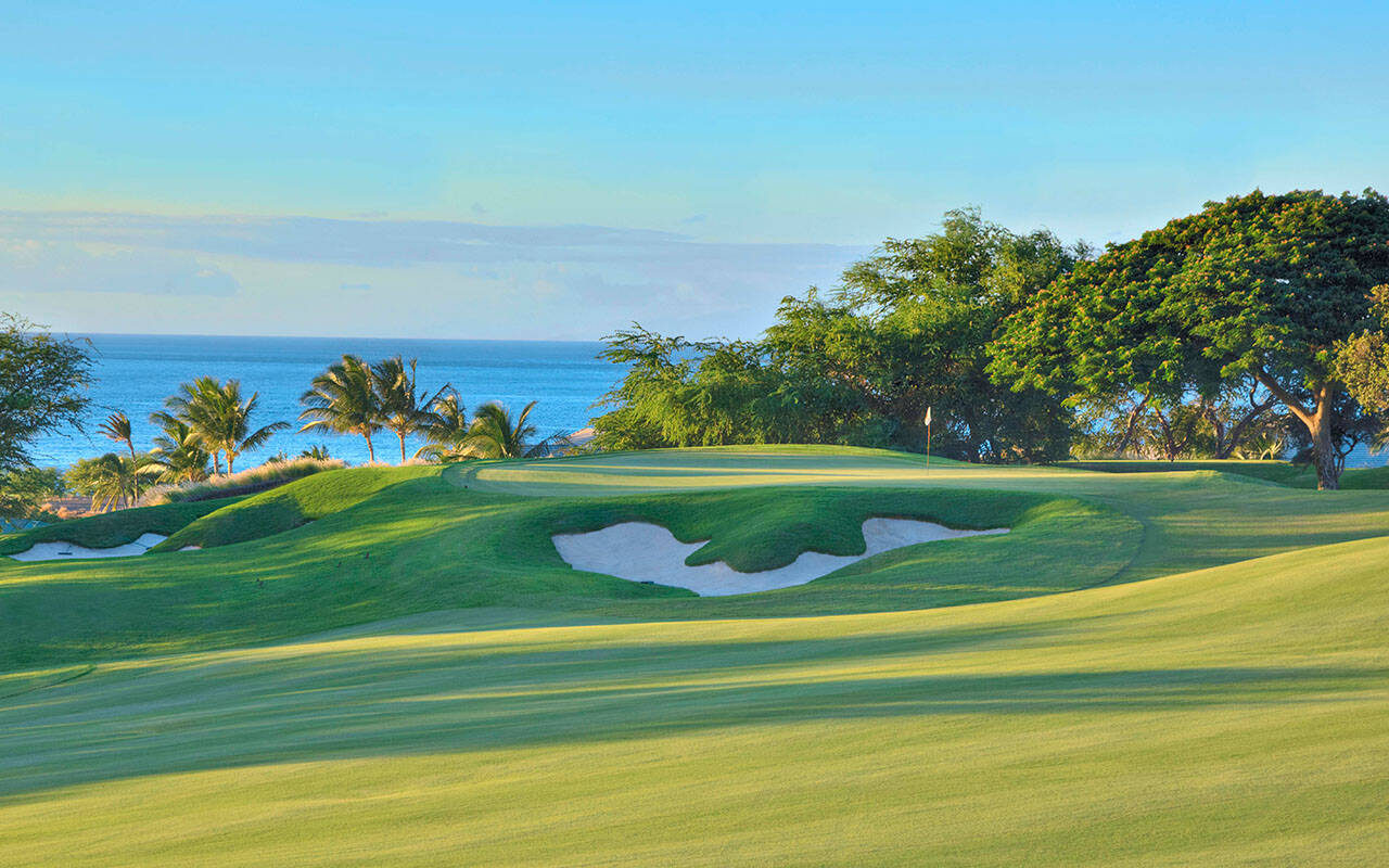 Golfplatz in Waimea, Big island of Hawaii Mauna Kea Golf Course