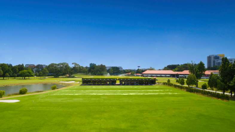 Golfplatz und Clubhouse